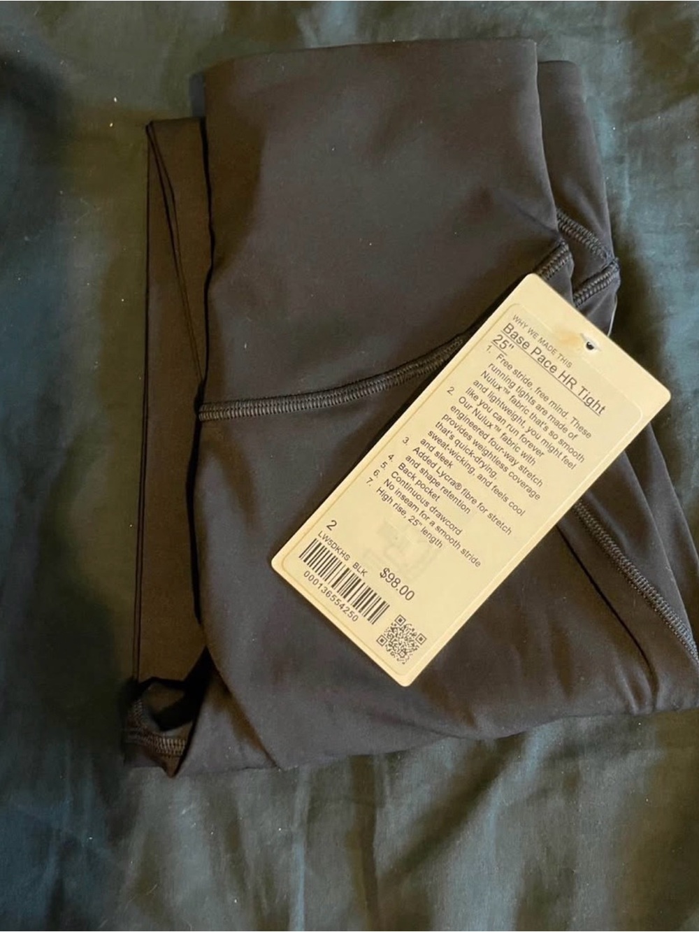 Black high rise Lululemon NWT